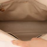 Chanel 1997 Cream Lambskin Kelly Shoulder Bag 24K GP - FashioNica