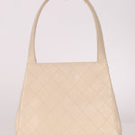 Chanel 1997 Cream Lambskin Kelly Shoulder Bag 24K GP - FashioNica