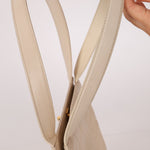 Chanel 1997 Cream Lambskin Kelly Shoulder Bag 24K GP - FashioNica
