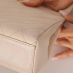 Chanel 1997 Cream Lambskin Kelly Shoulder Bag 24K GP - FashioNica