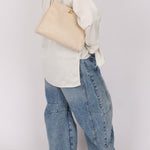Chanel 1997 Cream Lambskin Kelly Shoulder Bag 24K GP - FashioNica