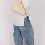 Chanel 1997 Cream Lambskin Kelly Shoulder Bag 24K GP - FashioNica