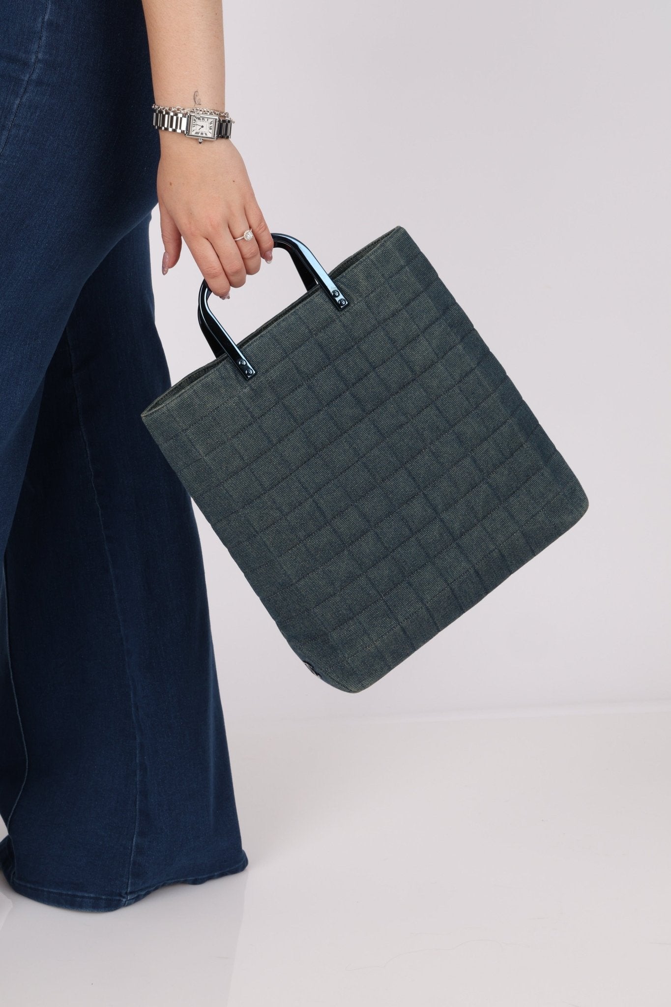 Chanel 1997 Denim Chocolate Bar Tote - FashioNica