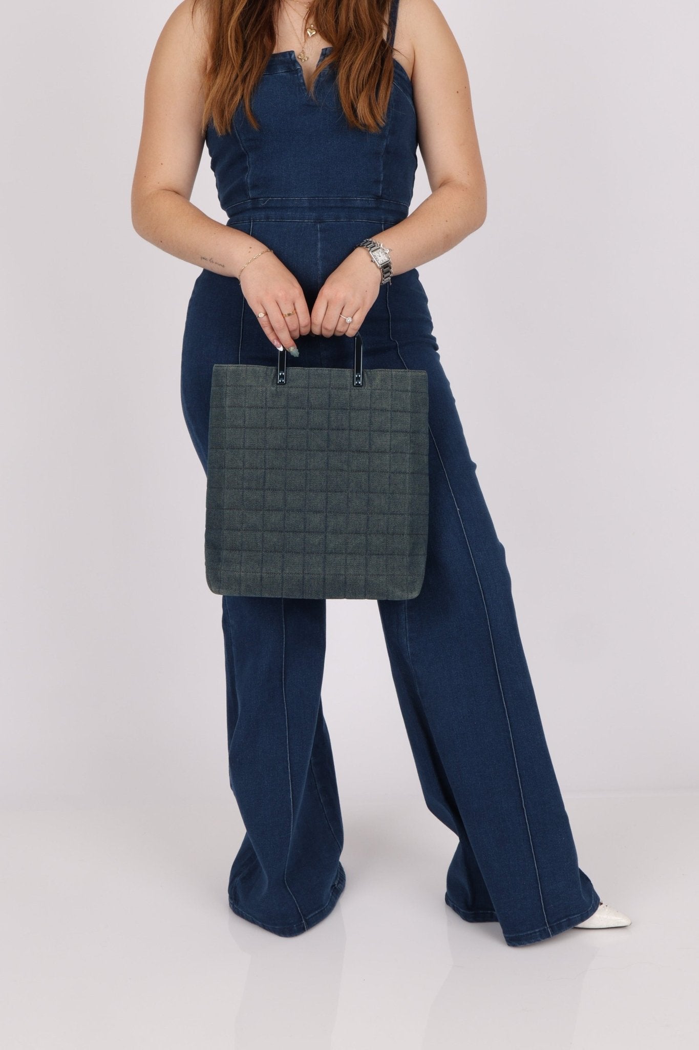 Chanel 1997 Denim Chocolate Bar Tote - FashioNica