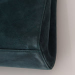 Chanel 1997 Emerald Suede Turnlock Kelly Shoulder Bag 24K GP - FashioNica