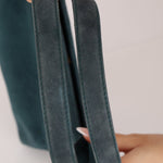 Chanel 1997 Emerald Suede Turnlock Kelly Shoulder Bag 24K GP - FashioNica