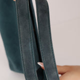 Chanel 1997 Emerald Suede Turnlock Kelly Shoulder Bag 24K GP - FashioNica