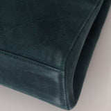 Chanel 1997 Emerald Suede Turnlock Kelly Shoulder Bag 24K GP - FashioNica