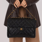 Chanel 1997 Jumbo Lambskin Turnlock Single Flap 24K GP - FashioNica