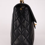 Chanel 1997 Jumbo Lambskin Turnlock Single Flap 24K GP - FashioNica
