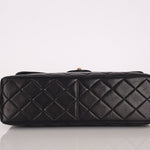 Chanel 1997 Jumbo Lambskin Turnlock Single Flap 24K GP - FashioNica