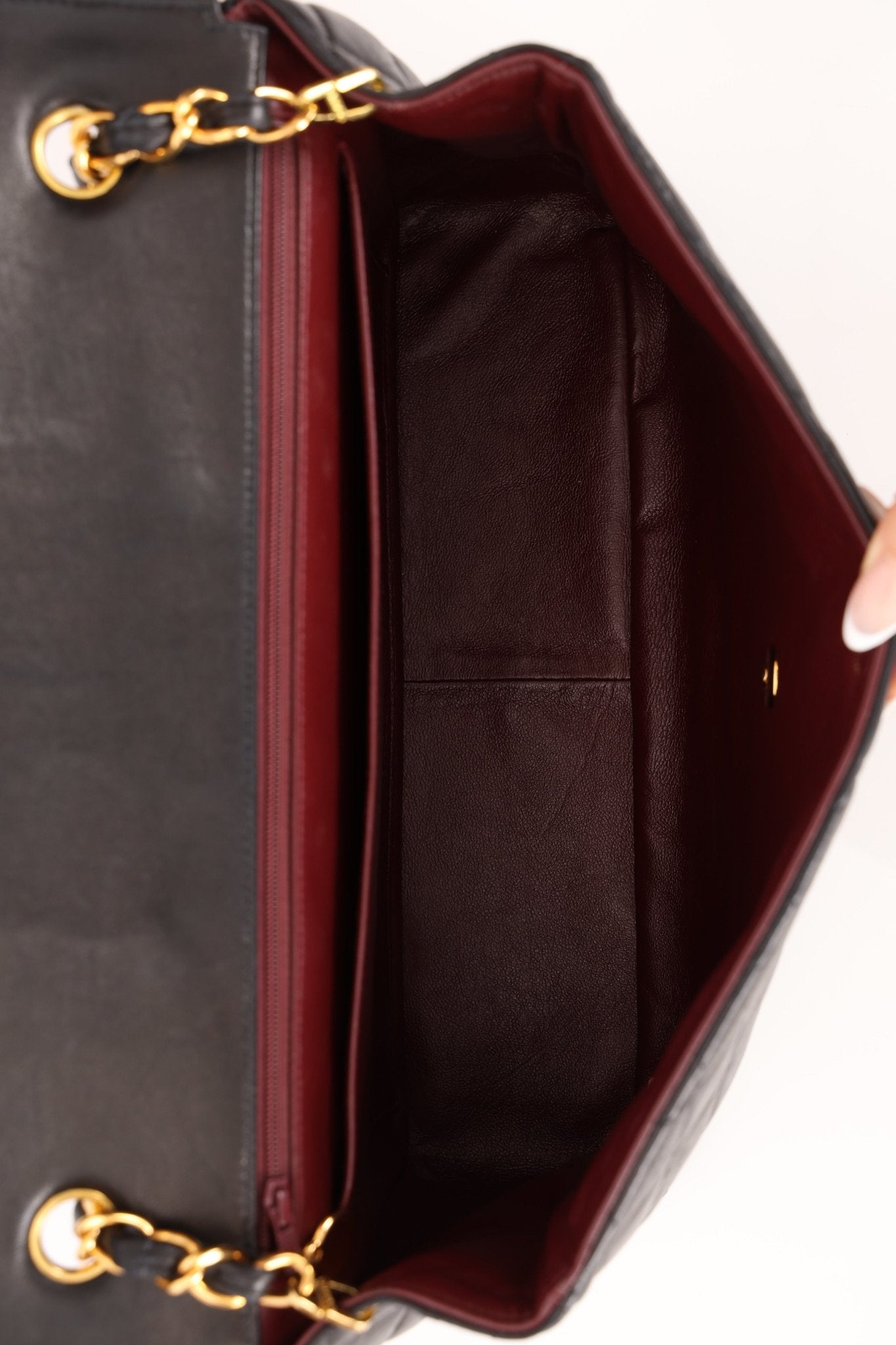 Chanel 1997 Jumbo Lambskin Turnlock Single Flap 24K GP - FashioNica