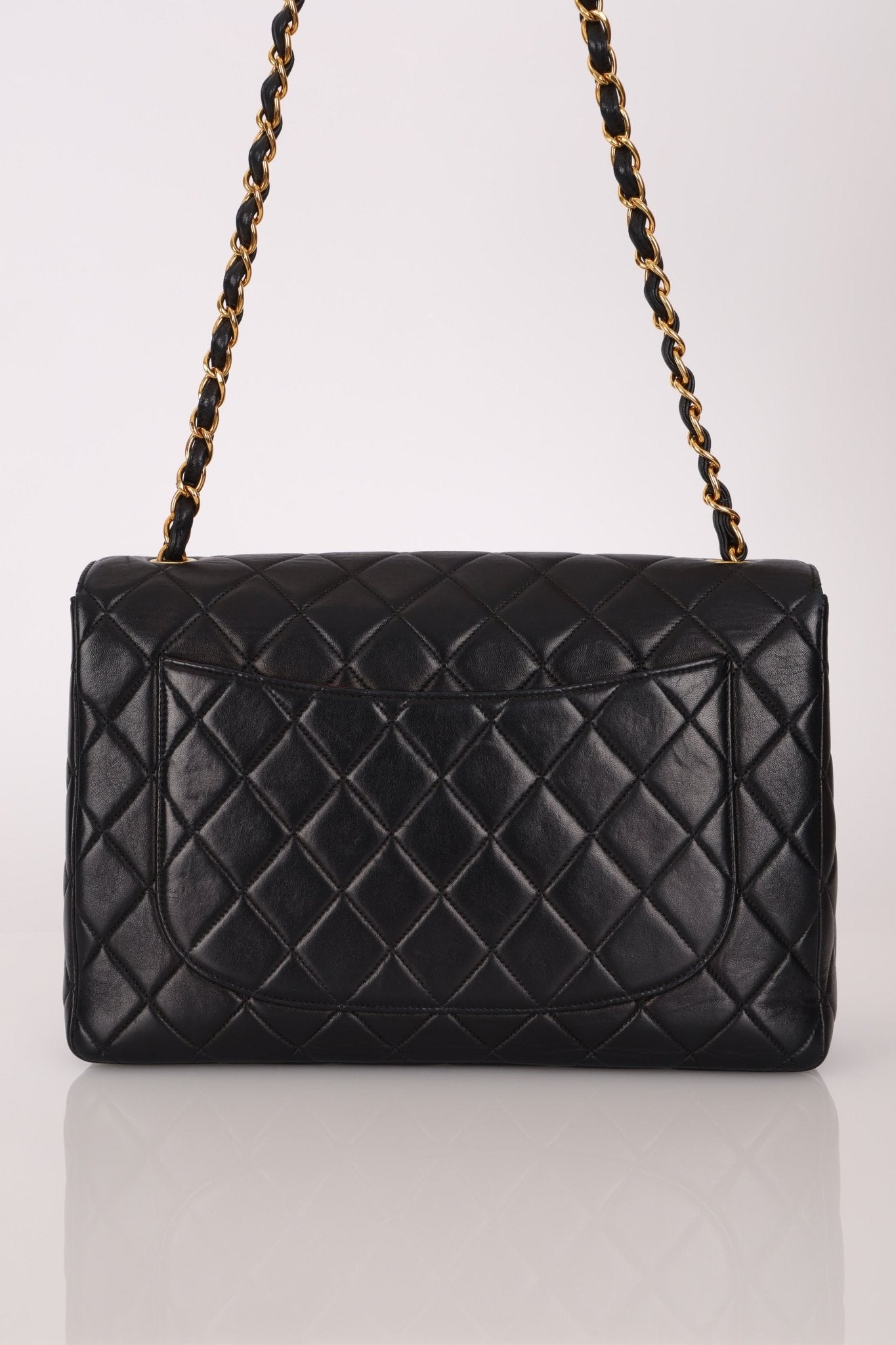 Chanel 1997 Jumbo Lambskin Turnlock Single Flap 24K GP - FashioNica