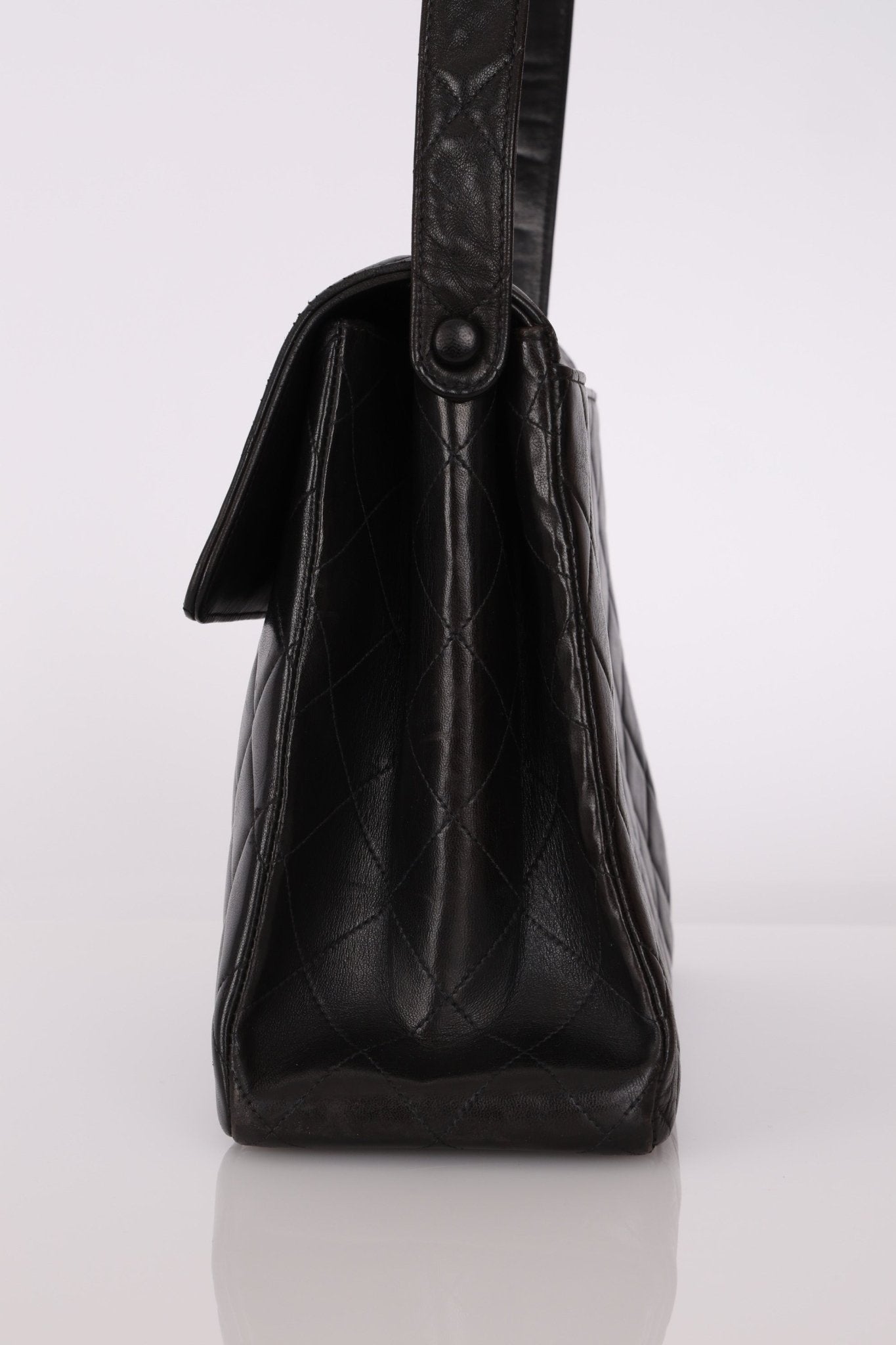 Chanel 1997 Lambskin Turnlock Shoulder Kelly Bag - FashioNica