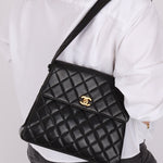 Chanel 1997 Lambskin Turnlock Shoulder Kelly Bag - FashioNica