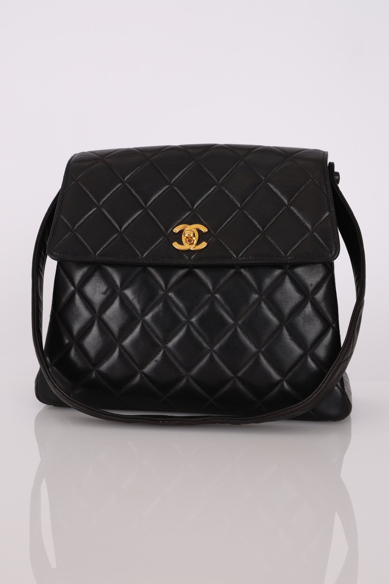 Chanel 1997 Lambskin Turnlock Shoulder Kelly Bag - FashioNica