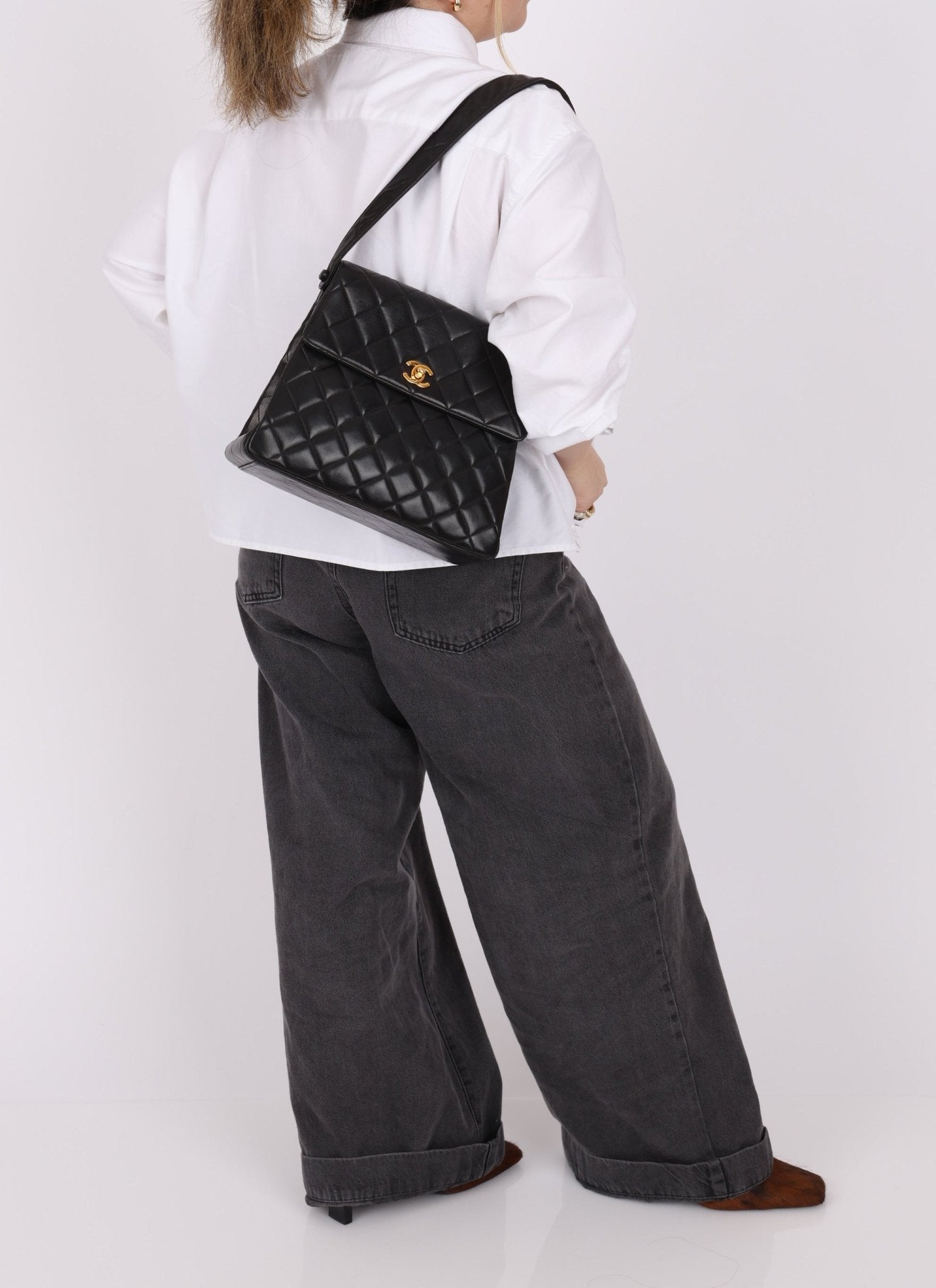 Chanel 1997 Lambskin Turnlock Shoulder Kelly Bag - FashioNica