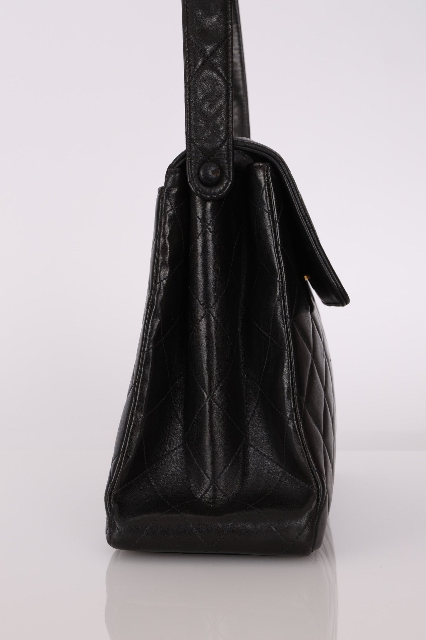 Chanel 1997 Lambskin Turnlock Shoulder Kelly Bag - FashioNica