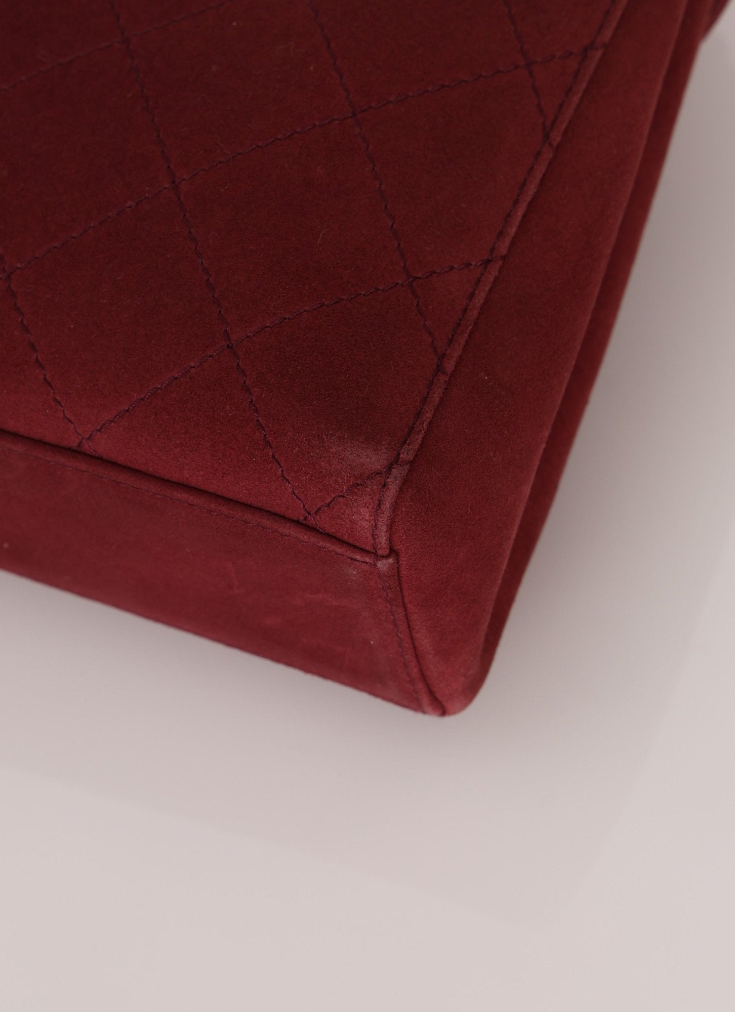 Chanel 1997 Merlot Suede Chain Flap Bag - FashioNica