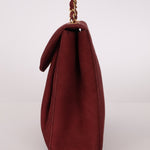 Chanel 1997 Merlot Suede Chain Flap Bag - FashioNica