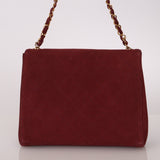 Chanel 1997 Merlot Suede Chain Flap Bag - FashioNica