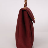 Chanel 1997 Merlot Suede Chain Flap Bag - FashioNica