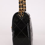 Chanel 1997 Mini Patent Quilted Chain Handle Bag 24K GP - FashioNica