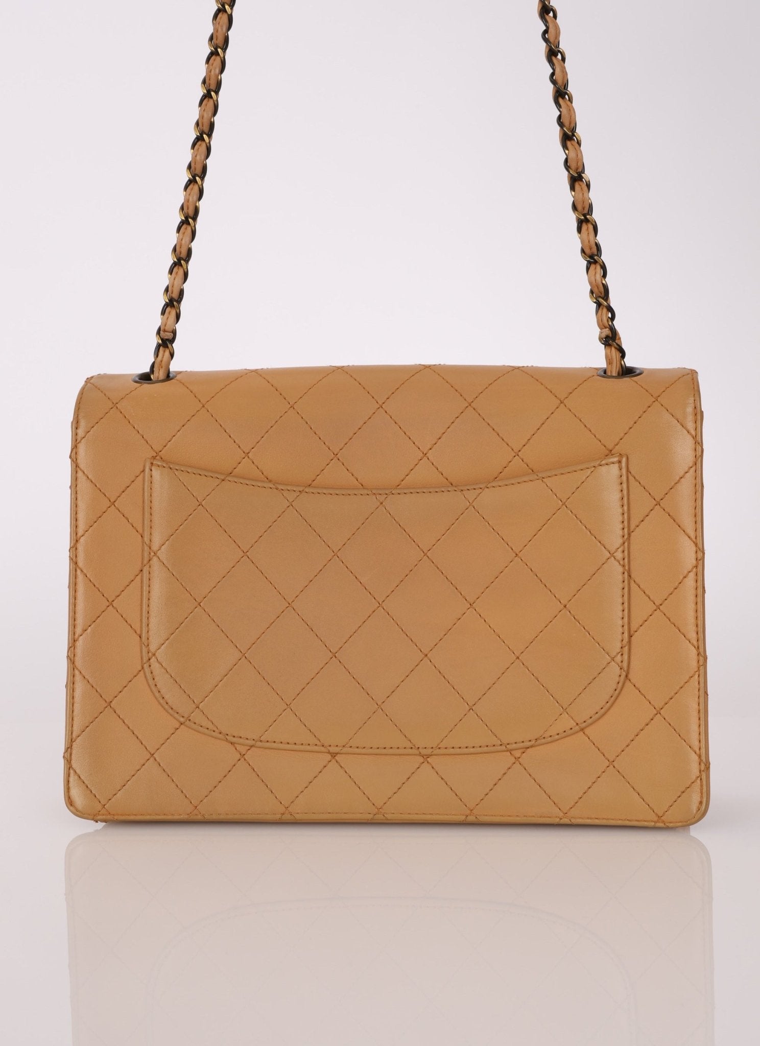 Chanel 1997 Nude Jumbo Stitch Single Flap Bag - FashioNica