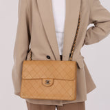 Chanel 1997 Nude Jumbo Stitch Single Flap Bag - FashioNica