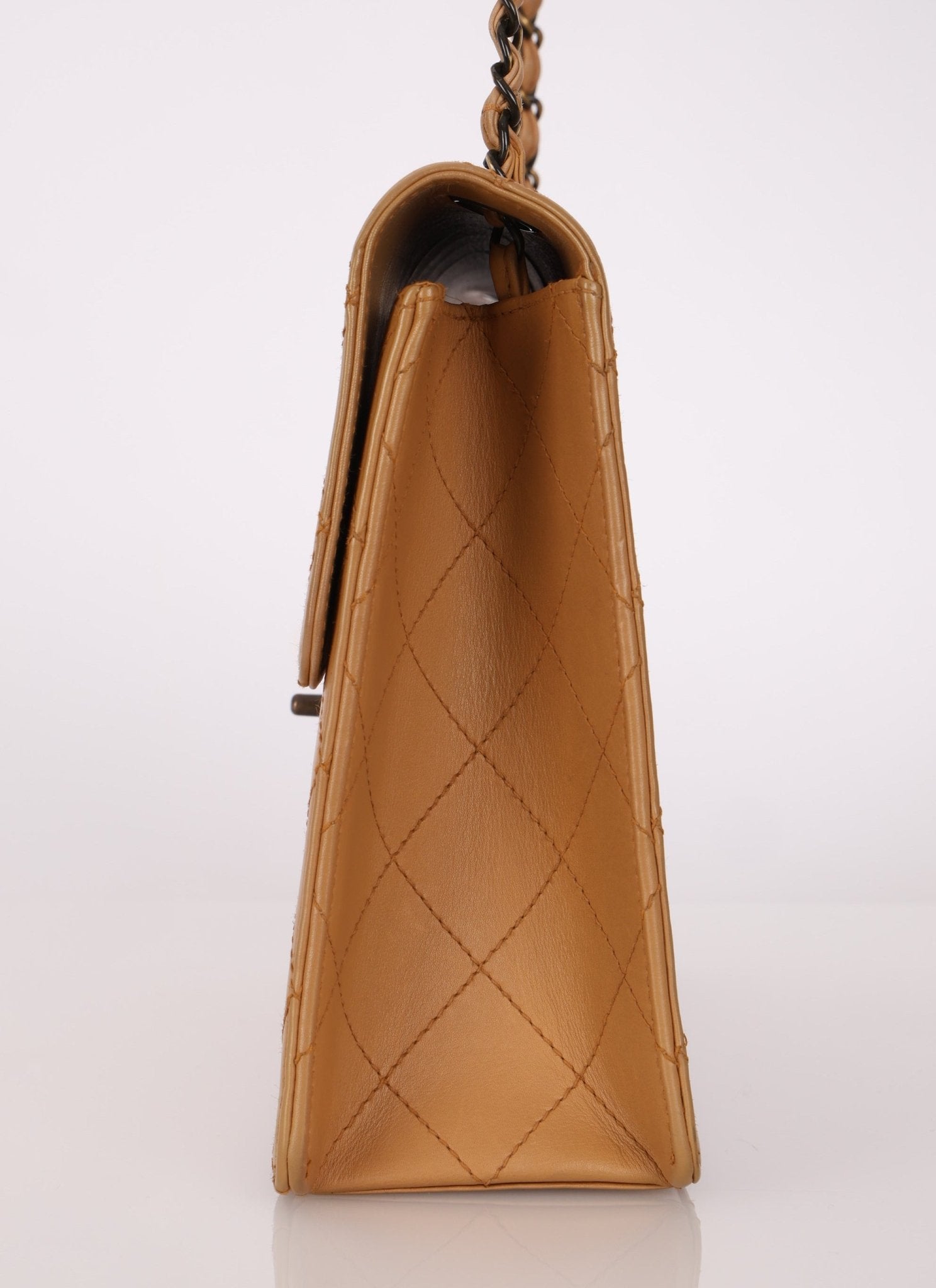 Chanel 1997 Nude Jumbo Stitch Single Flap Bag - FashioNica