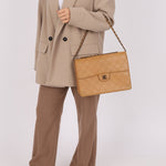Chanel 1997 Nude Jumbo Stitch Single Flap Bag - FashioNica