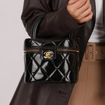 Chanel 1997 Patent Turnlock Vanity 24K GP - FashioNica