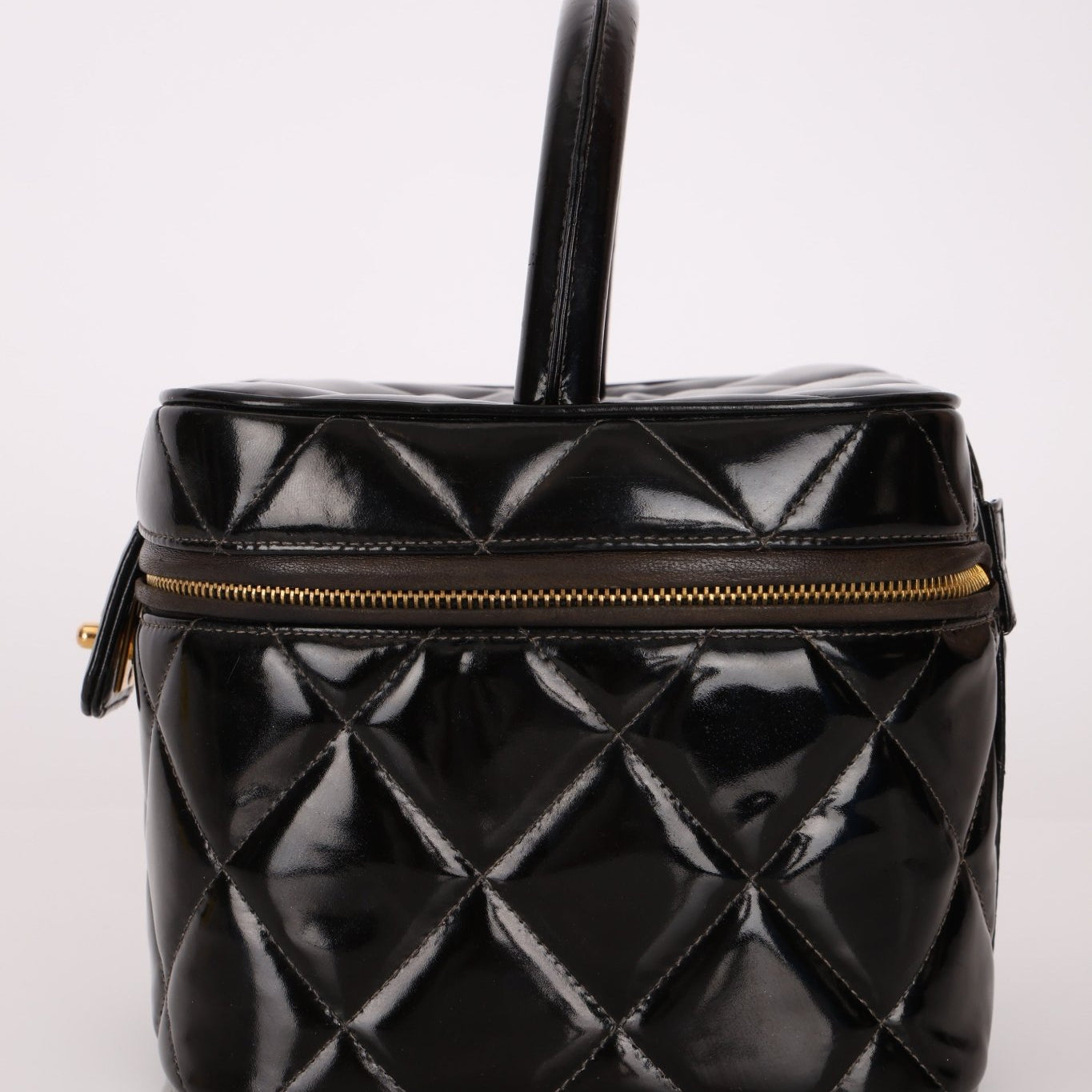 Chanel 1997 Patent Turnlock Vanity 24K GP - FashioNica