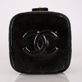 Chanel 1997 Patent Turnlock Vanity 24K GP - FashioNica