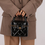 Chanel 1997 Patent Turnlock Vanity 24K GP - FashioNica