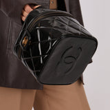 Chanel 1997 Patent Turnlock Vanity 24K GP - FashioNica