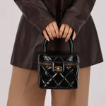 Chanel 1997 Patent Turnlock Vanity 24K GP - FashioNica