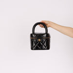 Chanel 1997 Patent Turnlock Vanity 24K GP - FashioNica