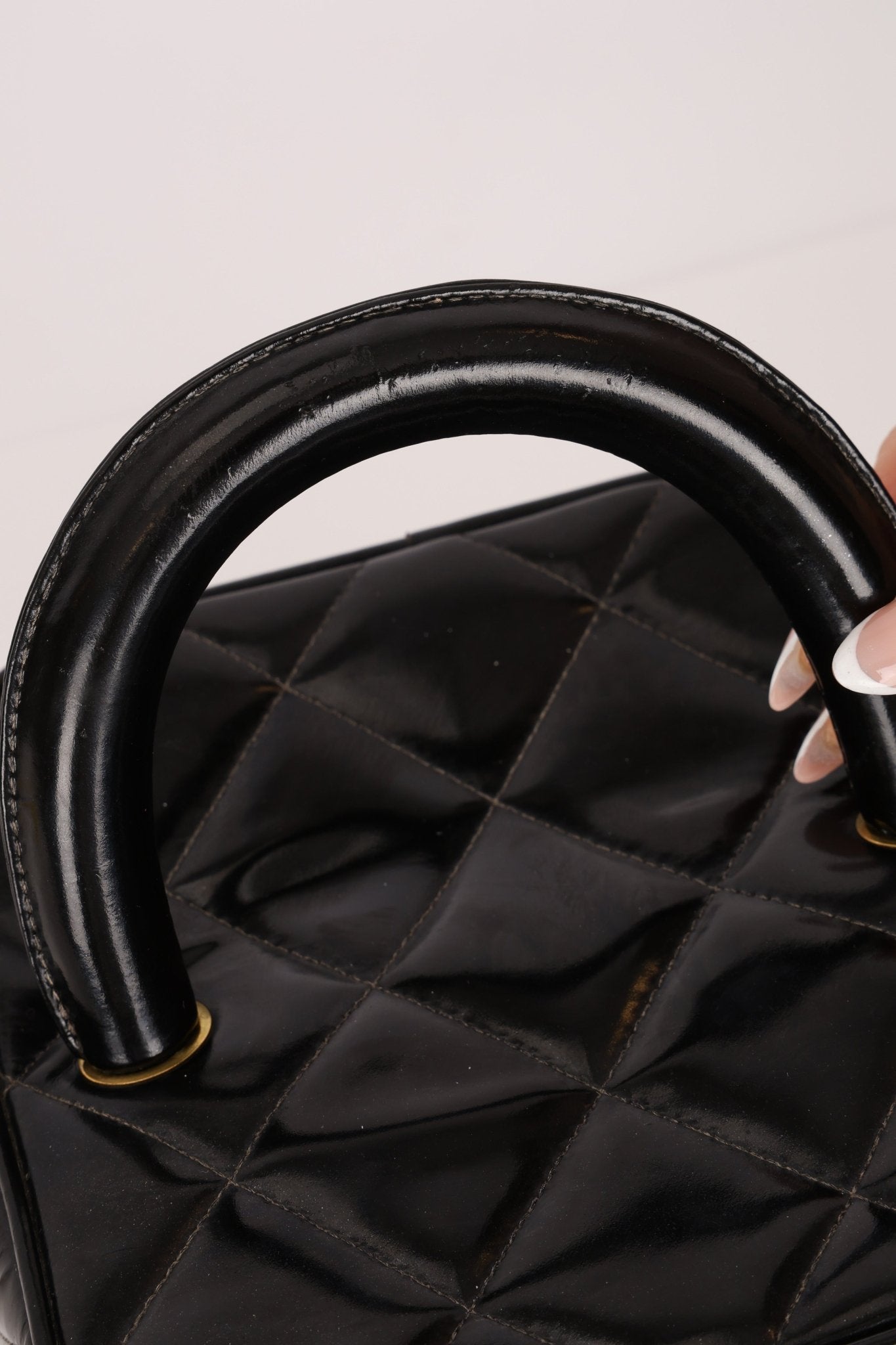 Chanel 1997 Patent Turnlock Vanity 24K GP - FashioNica