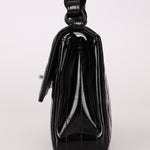 Chanel 1997 So Black Lucite Chain Handle Patent Flap Bag - FashioNica