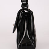 Chanel 1997 So Black Lucite Chain Handle Patent Flap Bag - FashioNica