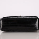 Chanel 1997 So Black Lucite Chain Handle Patent Flap Bag - FashioNica