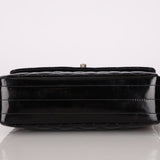 Chanel 1997 So Black Lucite Chain Handle Patent Flap Bag - FashioNica