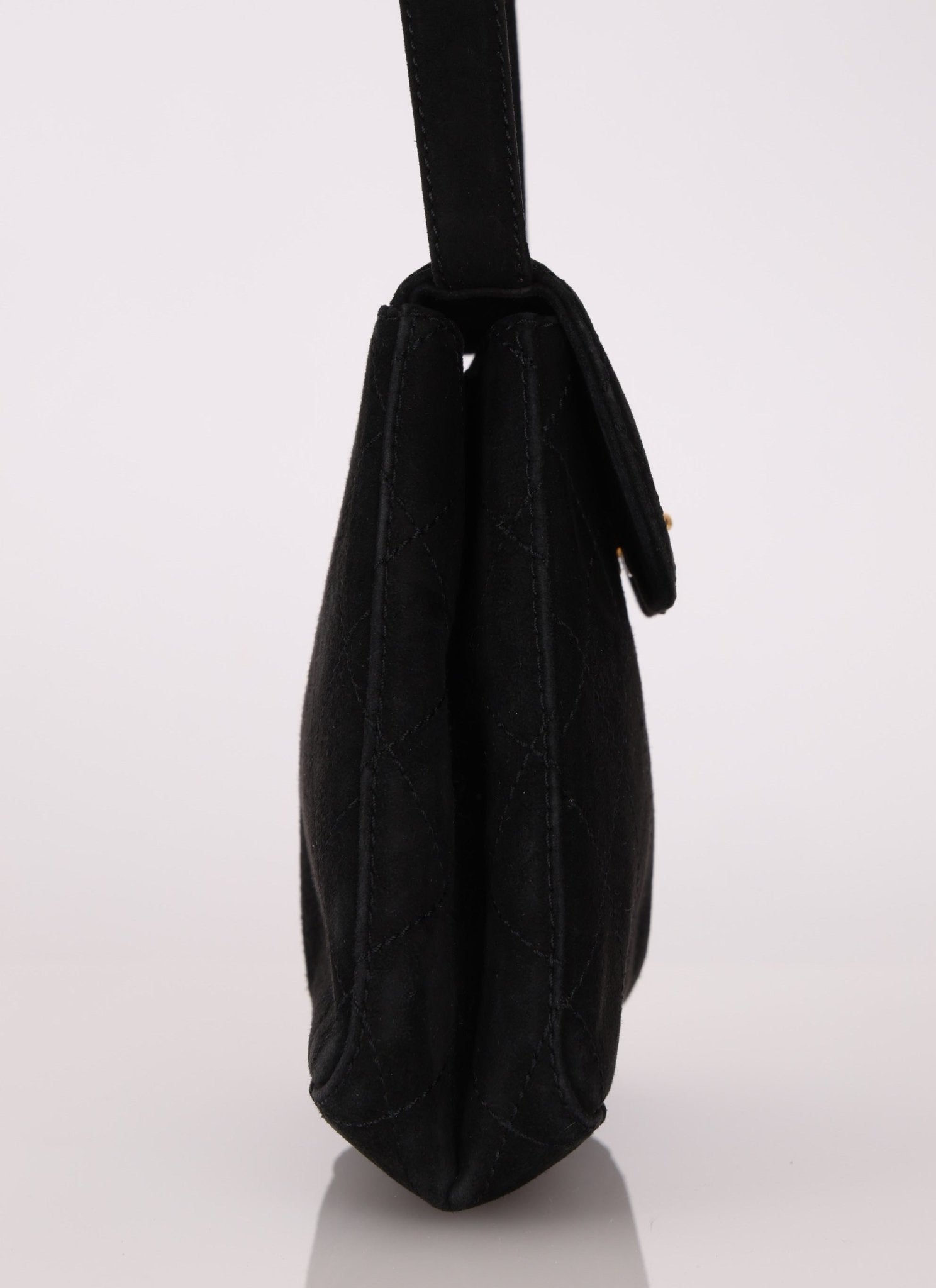 Chanel 1997 Suede Top Handle Mini Kelly - FashioNica