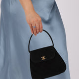 Chanel 1997 Suede Top Handle Mini Kelly - FashioNica