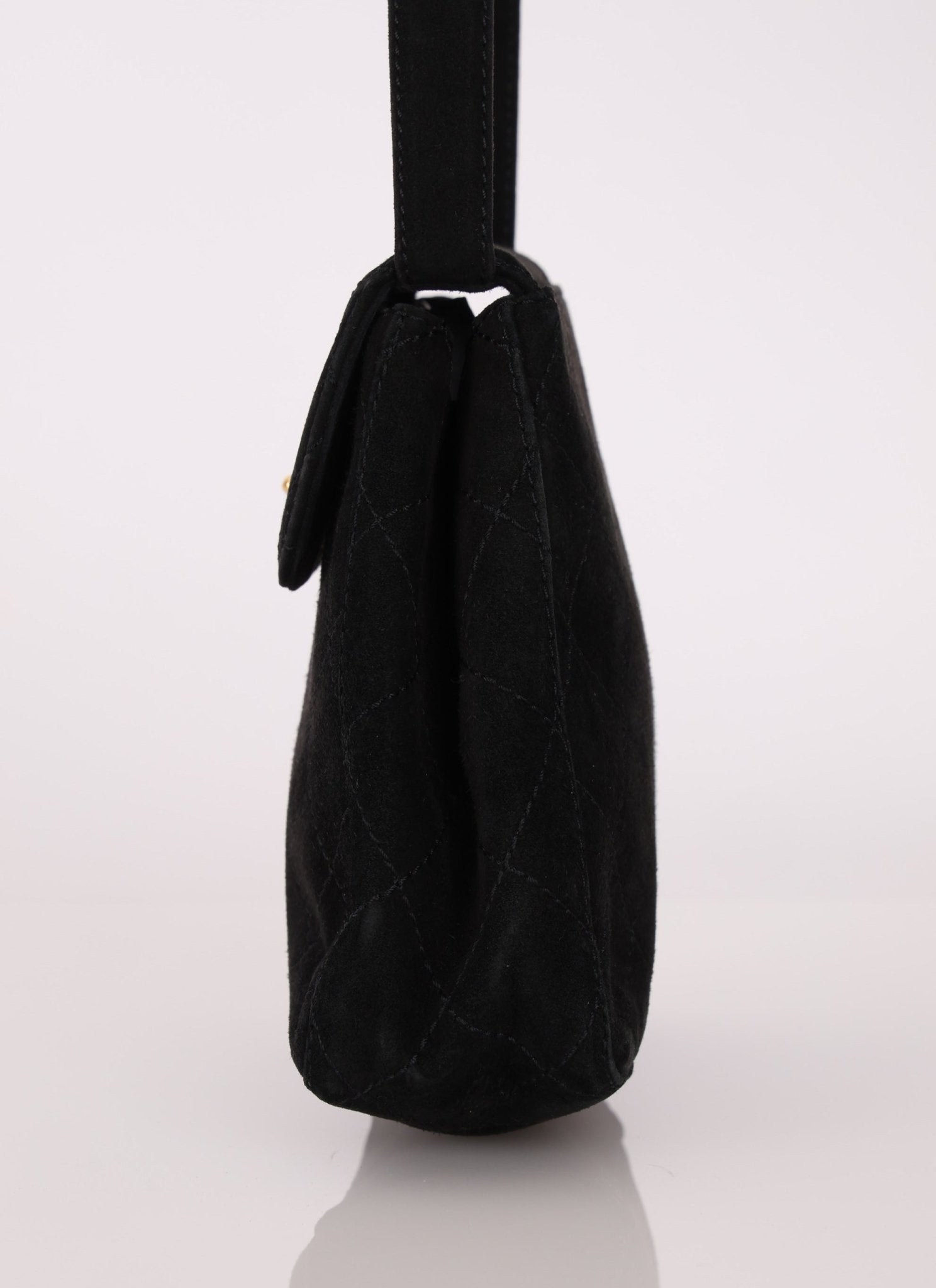 Chanel 1997 Suede Top Handle Mini Kelly - FashioNica