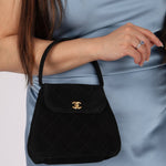 Chanel 1997 Suede Top Handle Mini Kelly - FashioNica