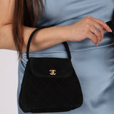 Chanel 1997 Suede Top Handle Mini Kelly - FashioNica