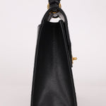 Chanel 1998 Caviar Turnlock Kelly Envelope Top Handle 24K GP - FashioNica