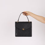 Chanel 1998 Caviar Turnlock Kelly Envelope Top Handle 24K GP - FashioNica